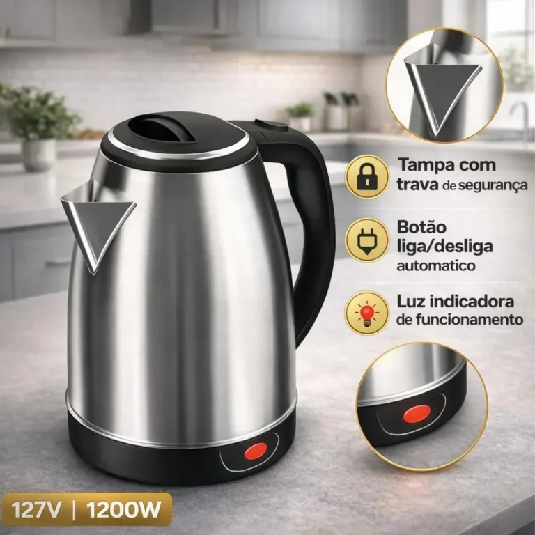 Chaleira Eletrica Atacama 1,8l Prateado 127 v Unitermi 1200 W