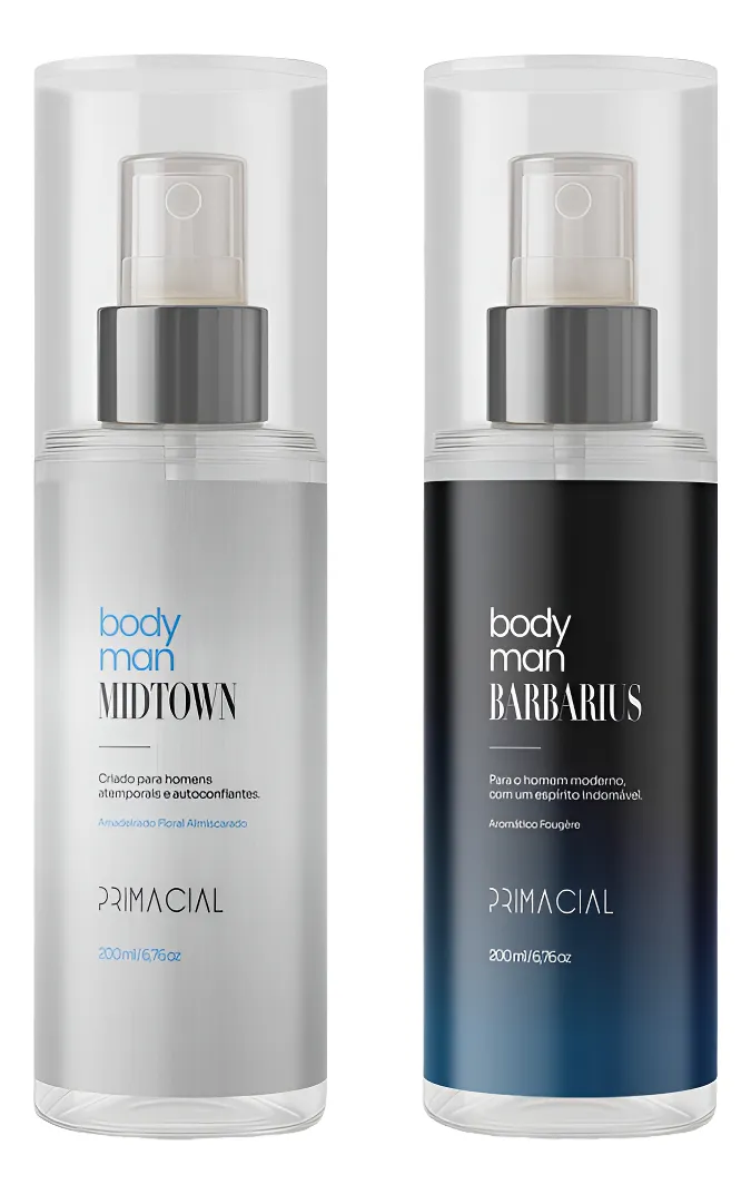 Body Splash Masculino Barbarius E Midtown 200ml