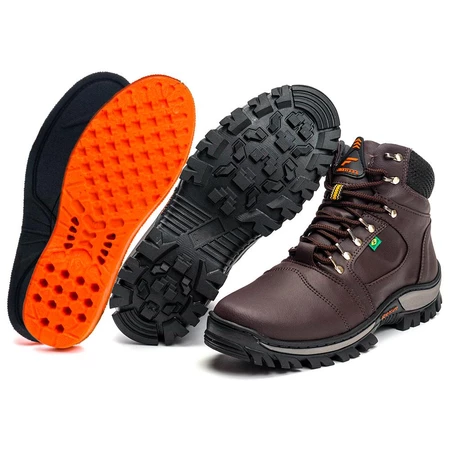 Bota Coturno Adventure Masculino Cano Alto Cadarço Trilha