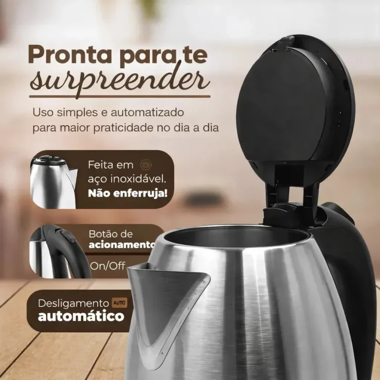 Chaleira Eletrica Atacama 1,8l Prateado 127 v Unitermi 1200 W