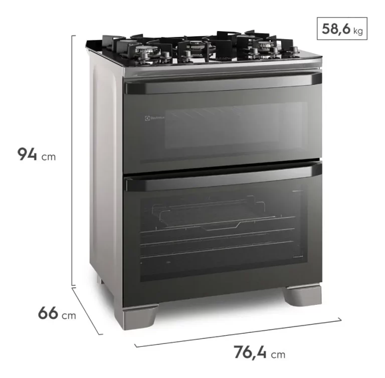 Fogão 5 Bocas Electrolux Expert C Função Airfryer Fe5ad 220v Prateado 220v