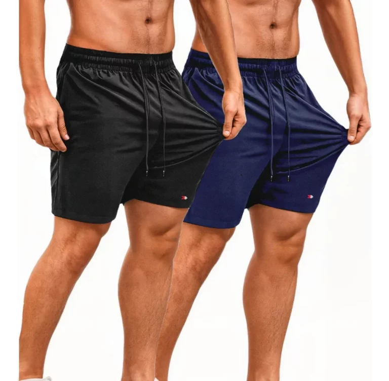 Kit 2 Shorts Bermuda Tactel Elástico Sandrini Academia Sport