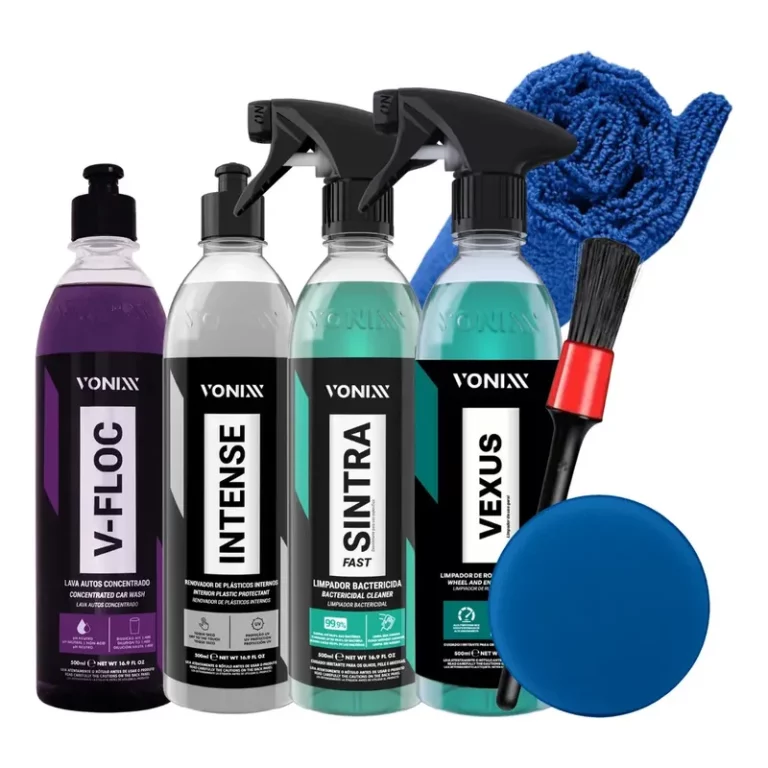 Kit Lavagem Automotiva Vonixx Vexus Shampoo Neutro V-Floc Revitalizador