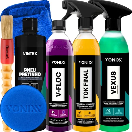 KIT SHAMPOO V-FLOC CERA TOK FINAL VEXUS VONIXX PRETINHO VINTEX