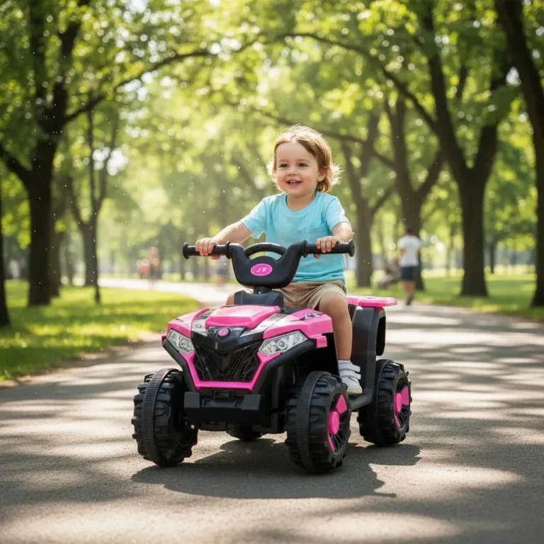 Quadriciclo Com Pedal Elétrico 6v Som E Farol Led Rosa Cor Rosa-pink Voltagem Do Carregador 127/220v